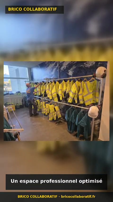 Buanderie industrielle sur mesure, structure métallique de rangement à double niveau pour WAGA énergie